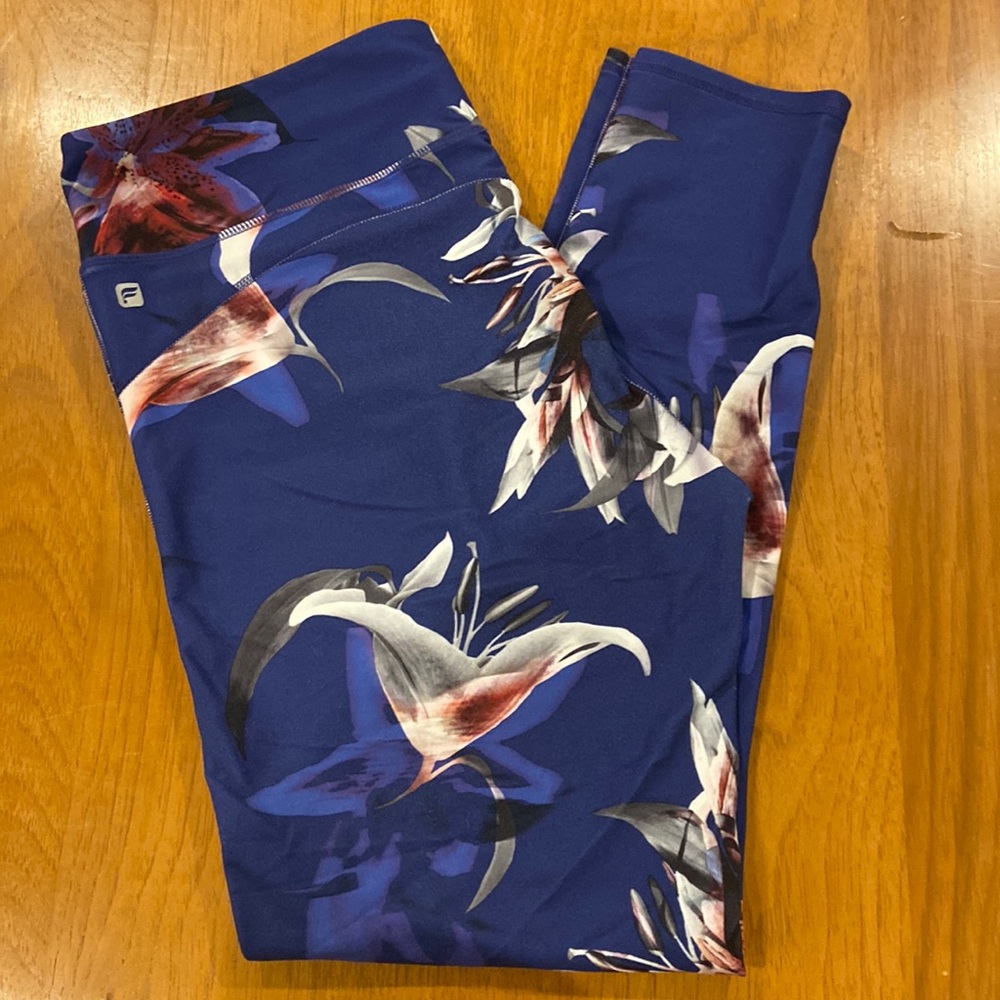 Fabletics Blue Floral Leggings